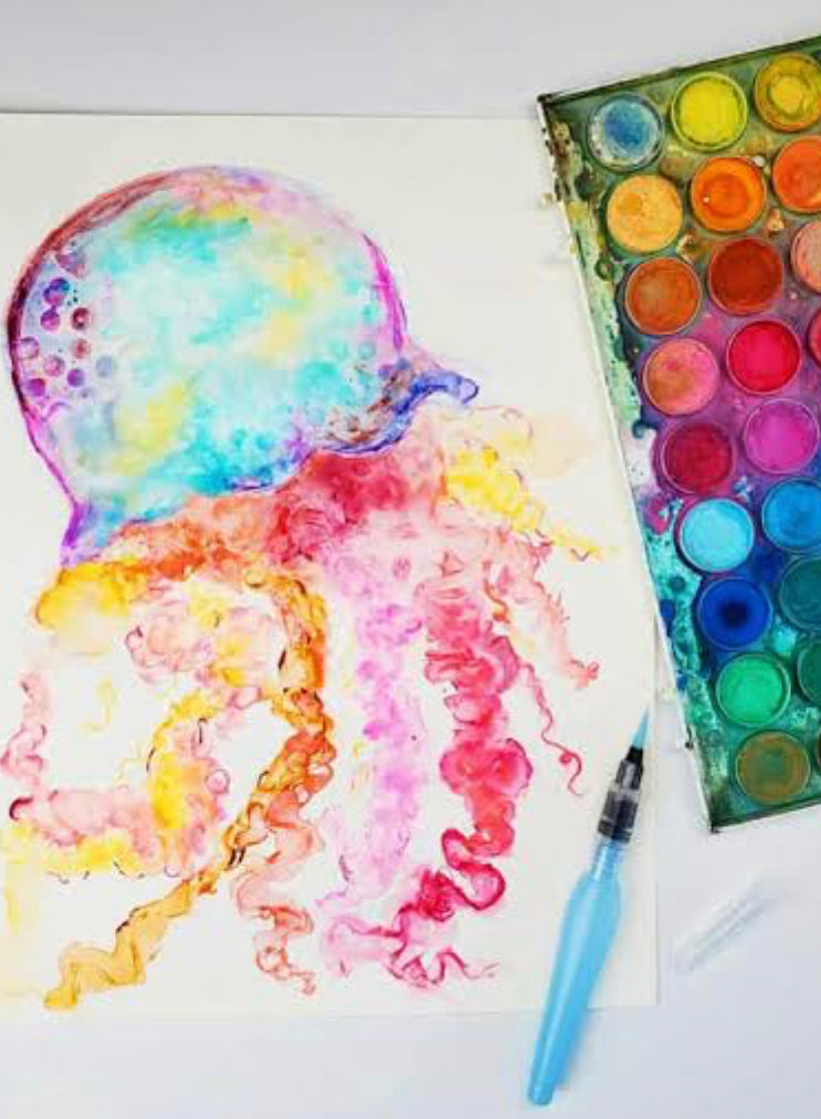 Jellyfish art work - Friday 17th April 10.30-12.30