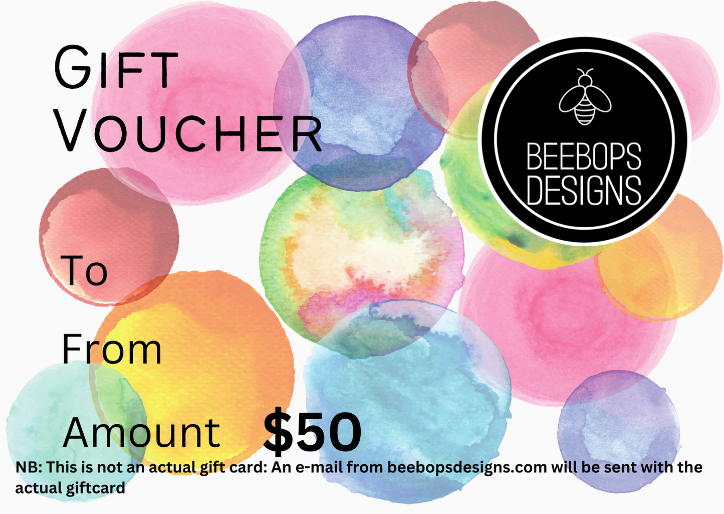 Beebops gift cards